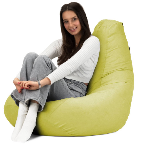 Крісло Мішок Груша Велюр Touch Стандарт+ Салатовий