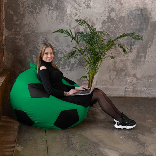 Крісло Мішок М'яч Оксфорд Стандарт+ Зелений + Чорний
