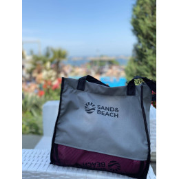 Пляжна сумка Sand&Beach Сірий (сумка для пісочниці з сітчастим дном)