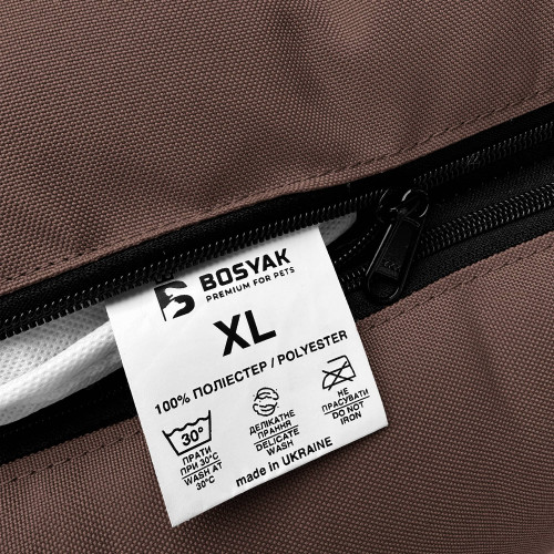 Водонепроникний лежак для великих собак EGO Bosyak XL 110x85 Коричневий (Ортопедична лежанка для собак 20-35 кг)