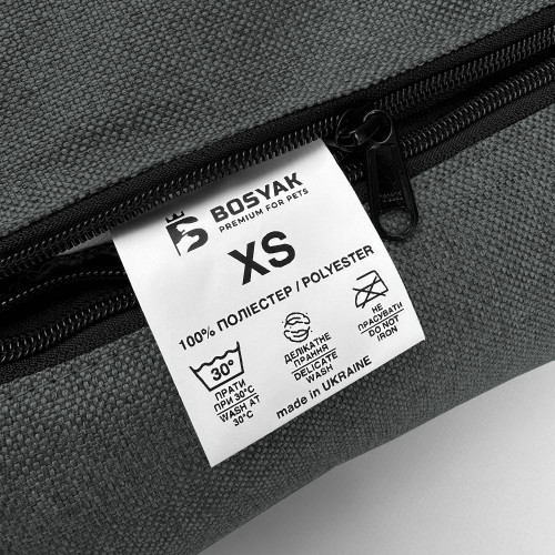 Лежак ліжко для собак та котів EGO Bosyak Рогожка XS 50x45 Сірий (Ортопедична лежанка для собак до 4 кг)