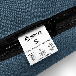 Лежак ліжко для собак та котів EGO Bosyak Рогожка S 65x50 Синій (Ортопедична лежанка для собак 4-6 кг)