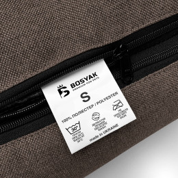 Лежак ліжко для собак та котів EGO Bosyak Рогожка S 65x55 Коричневий (Ортопедична лежанка для собак 4-6 кг)