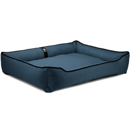 Лежак ліжко для великих собак EGO Bosyak Рогожка 2XL 120x100 Синій (Ортопедична лежанка для собак від 30 кг)