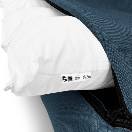 Лежак ліжко для великих собак EGO Bosyak Рогожка 2XL 120x100 Синій (Ортопедична лежанка для собак від 30 кг)