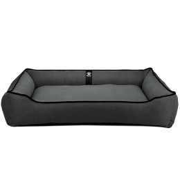 Лежак ліжко для великих собак EGO Bosyak Рогожка 2XL 120x100 Сірий (Ортопедична лежанка для собак від 30 кг)