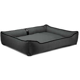 Лежак ліжко для великих собак EGO Bosyak Рогожка 2XL 120x100 Сірий (Ортопедична лежанка для собак від 30 кг)
