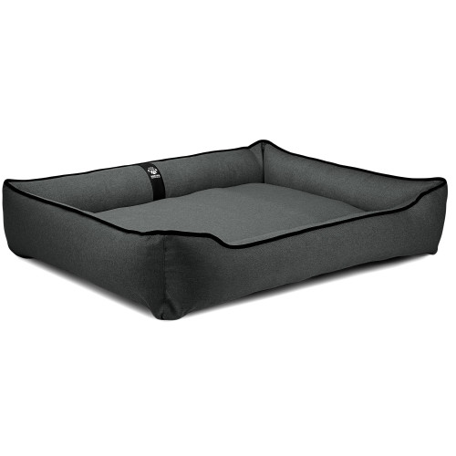 Лежак ліжко для великих собак EGO Bosyak Рогожка 2XL 120x100 Сірий (Ортопедична лежанка для собак від 30 кг)