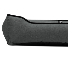 Лежак ліжко для великих собак EGO Bosyak Рогожка 2XL 120x100 Сірий (Ортопедична лежанка для собак від 30 кг)