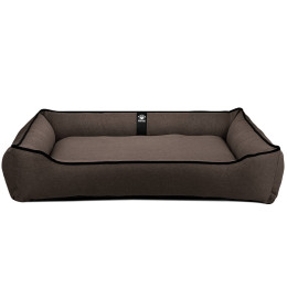 Лежак ліжко для великих собак EGO Bosyak Рогожка 2XL 120x100 Коричневий (Ортопедична лежанка для собак від 30 кг)