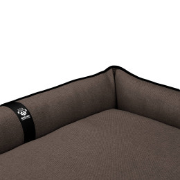 Лежак ліжко для великих собак EGO Bosyak Рогожка 2XL 120x100 Коричневий (Ортопедична лежанка для собак від 30 кг)