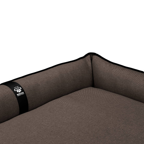 Лежак ліжко для великих собак EGO Bosyak Рогожка 2XL 120x100 Коричневий (Ортопедична лежанка для собак від 30 кг)