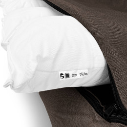Лежак ліжко для великих собак EGO Bosyak Рогожка 2XL 120x100 Коричневий (Ортопедична лежанка для собак від 30 кг)