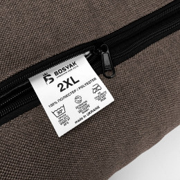 Лежак ліжко для великих собак EGO Bosyak Рогожка 2XL 120x100 Коричневий (Ортопедична лежанка для собак від 30 кг)