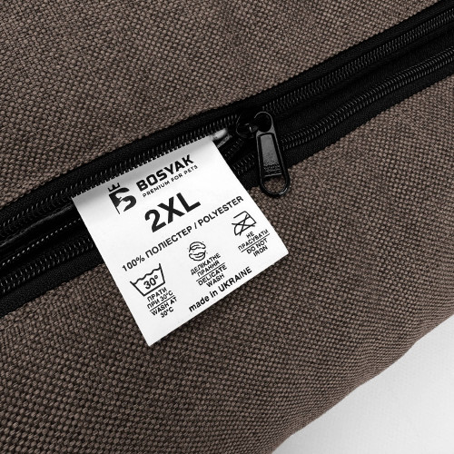 Лежак ліжко для великих собак EGO Bosyak Рогожка 2XL 120x100 Коричневий (Ортопедична лежанка для собак від 30 кг)