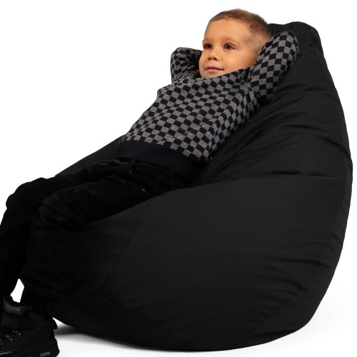 Крісло Мішок Груша Оксфорд 4кідс Чорний