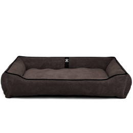 Лежак ліжко для собак всіх порід EGO Bosyak Soft 2XL 120x100 Коричневий (лежанка для великих собак від 30 кг)