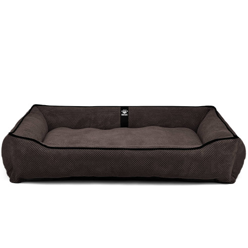 Лежак ліжко для собак всіх порід EGO Bosyak Soft 2XL 120x100 Коричневий (лежанка для великих собак від 30 кг)