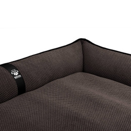 Лежак ліжко для собак всіх порід EGO Bosyak Soft 2XL 120x100 Коричневий (лежанка для великих собак від 30 кг)