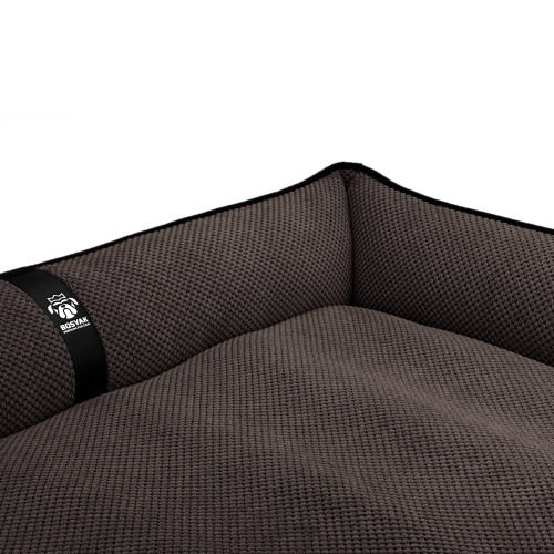 Лежак ліжко для собак всіх порід EGO Bosyak Soft 2XL 120x100 Коричневий (лежанка для великих собак від 30 кг)