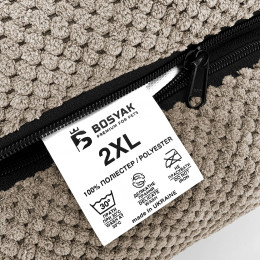 Лежак ліжко для собак всіх порід EGO Bosyak Soft 2XL 120x100 Бежевий (лежанка для великих собак від 30 кг)