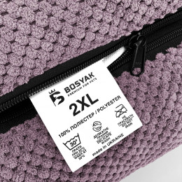 Лежак ліжко для собак всіх порід EGO Bosyak Soft 2XL 120x100 Рожевий (лежанка для великих собак від 30 кг)