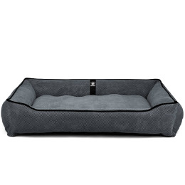 Лежак ліжко для собак всіх порід EGO Bosyak Soft 2XL 120x100 Сірий (лежанка для великих собак від 30 кг)