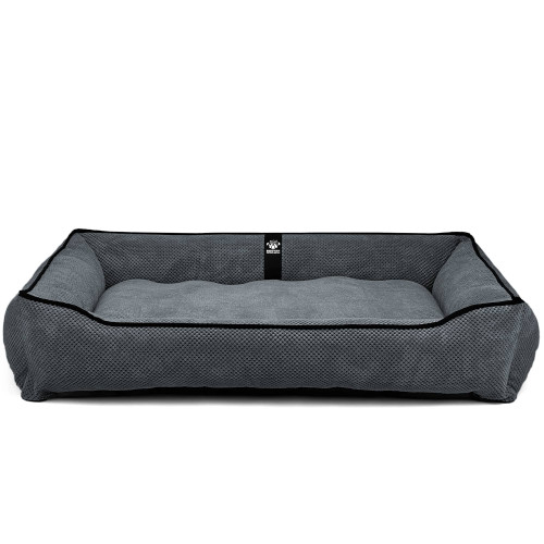 Лежак ліжко для собак всіх порід EGO Bosyak Soft 2XL 120x100 Сірий (лежанка для великих собак від 30 кг)