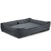Лежак ліжко для собак всіх порід EGO Bosyak Soft 2XL 120x100 Сірий (лежанка для великих собак від 30 кг)