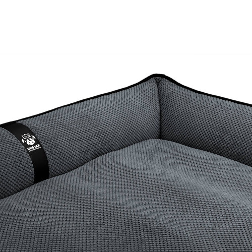 Лежак ліжко для собак всіх порід EGO Bosyak Soft 2XL 120x100 Сірий (лежанка для великих собак від 30 кг)