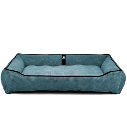 Лежак ліжко для собак всіх порід EGO Bosyak Soft 2XL 120x100 Синій (лежанка для великих собак від 30 кг)