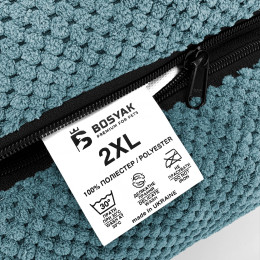 Лежак ліжко для собак всіх порід EGO Bosyak Soft 2XL 120x100 Синій (лежанка для великих собак від 30 кг)
