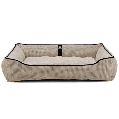 Лежак ліжко для собак всіх порід EGO Bosyak Soft XL 110x85 Бежевий (лежанка для великих собак 20-27 кг)
