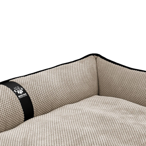 Лежак ліжко для собак всіх порід EGO Bosyak Soft XL 110x85 Бежевий (лежанка для великих собак 20-27 кг)