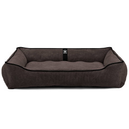 Лежак ліжко для собак всіх порід EGO Bosyak Soft XL 110x85 Коричневий (лежанка для великих собак 20-27 кг)