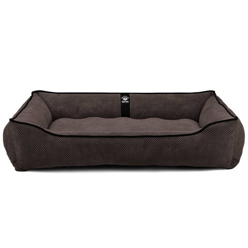 Лежак ліжко для собак всіх порід EGO Bosyak Soft XL 110x85 Коричневий (лежанка для великих собак 20-27 кг)