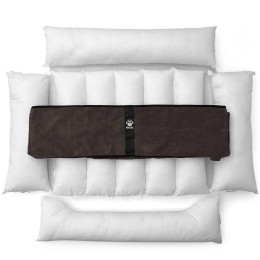 Лежак ліжко для собак всіх порід EGO Bosyak Soft XL 110x85 Коричневий (лежанка для великих собак 20-27 кг)