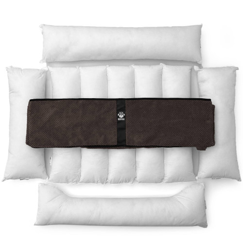Лежак ліжко для собак всіх порід EGO Bosyak Soft XL 110x85 Коричневий (лежанка для великих собак 20-27 кг)