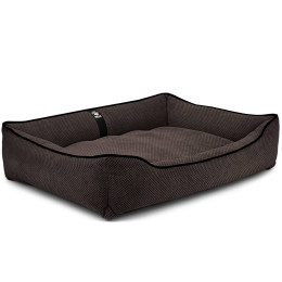 Лежак ліжко для собак всіх порід EGO Bosyak Soft XL 110x85 Коричневий (лежанка для великих собак 20-27 кг)