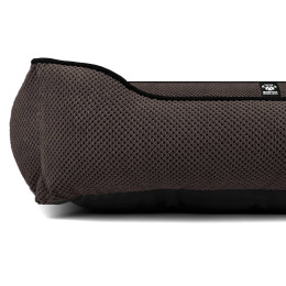 Лежак ліжко для собак всіх порід EGO Bosyak Soft XL 110x85 Коричневий (лежанка для великих собак 20-27 кг)