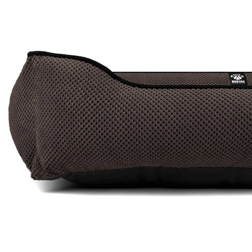Лежак ліжко для собак всіх порід EGO Bosyak Soft XL 110x85 Коричневий (лежанка для великих собак 20-27 кг)