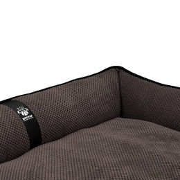 Лежак ліжко для собак всіх порід EGO Bosyak Soft XL 110x85 Коричневий (лежанка для великих собак 20-27 кг)