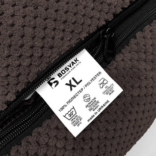 Лежак ліжко для собак всіх порід EGO Bosyak Soft XL 110x85 Коричневий (лежанка для великих собак 20-27 кг)