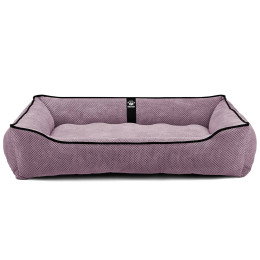 Лежак ліжко для собак всіх порід EGO Bosyak Soft XL 110x85 Рожевий (лежанка для великих собак 20-27 кг)