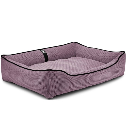 Лежак ліжко для собак всіх порід EGO Bosyak Soft XL 110x85 Рожевий (лежанка для великих собак 20-27 кг)