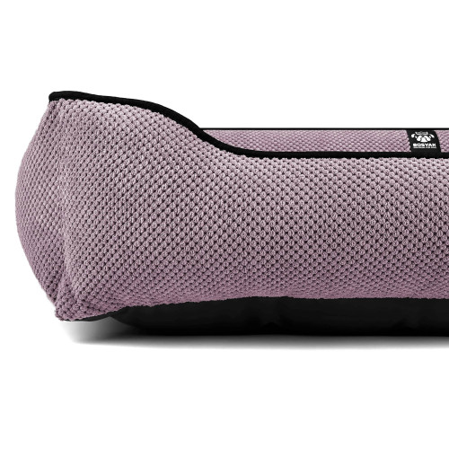 Лежак ліжко для собак всіх порід EGO Bosyak Soft XL 110x85 Рожевий (лежанка для великих собак 20-27 кг)