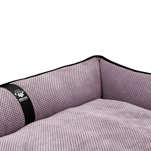 Лежак ліжко для собак всіх порід EGO Bosyak Soft XL 110x85 Рожевий (лежанка для великих собак 20-27 кг)