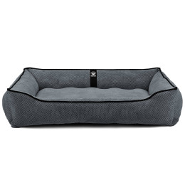 Лежак ліжко для собак всіх порід EGO Bosyak Soft XL 110x85 Сірий (лежанка для великих собак 20-27 кг)