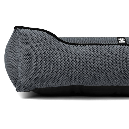 Лежак ліжко для собак всіх порід EGO Bosyak Soft XL 110x85 Сірий (лежанка для великих собак 20-27 кг)