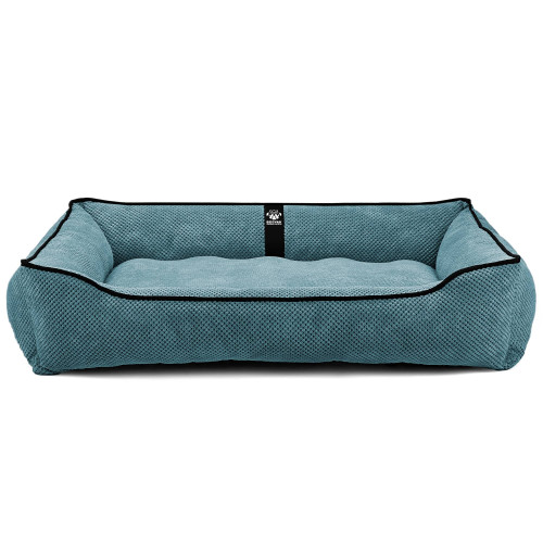 Лежак ліжко для собак всіх порід EGO Bosyak Soft XL 110x85 Синій (лежанка для великих собак 20-27 кг)